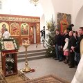 Владимир Путин присутствует на праздничном богослужении в Спасском соборе Свято-Юрьева монастыря